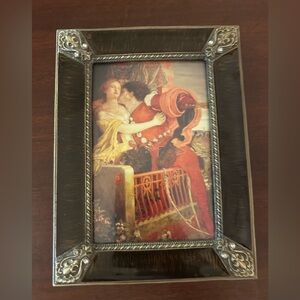Vintage Ornate Metal Picture Frame Victorian Style Cottagecore Heavy Metal 5x7